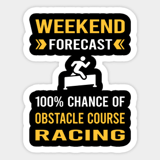 Weekend Forecast Obstacle Course Racing Race OCR Sticker